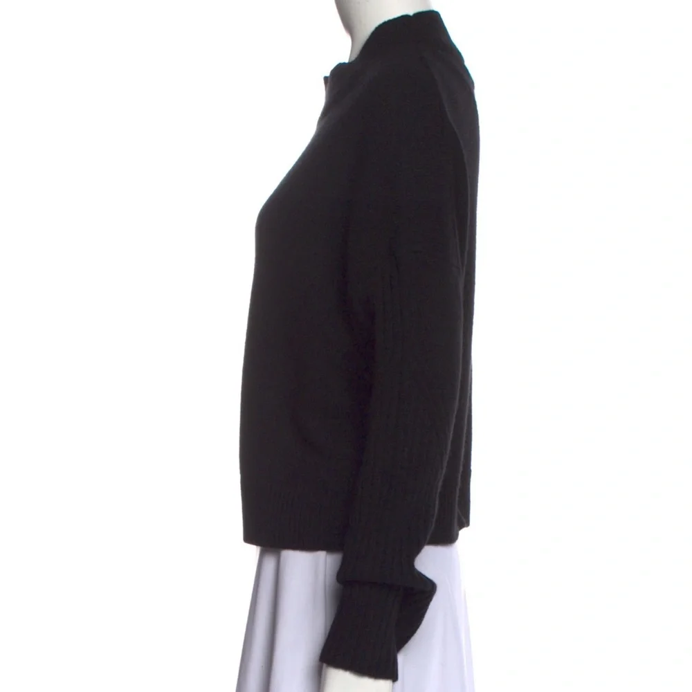 All Saint Black Cashmere Mock Neck Sweater - Picture 2 of 4